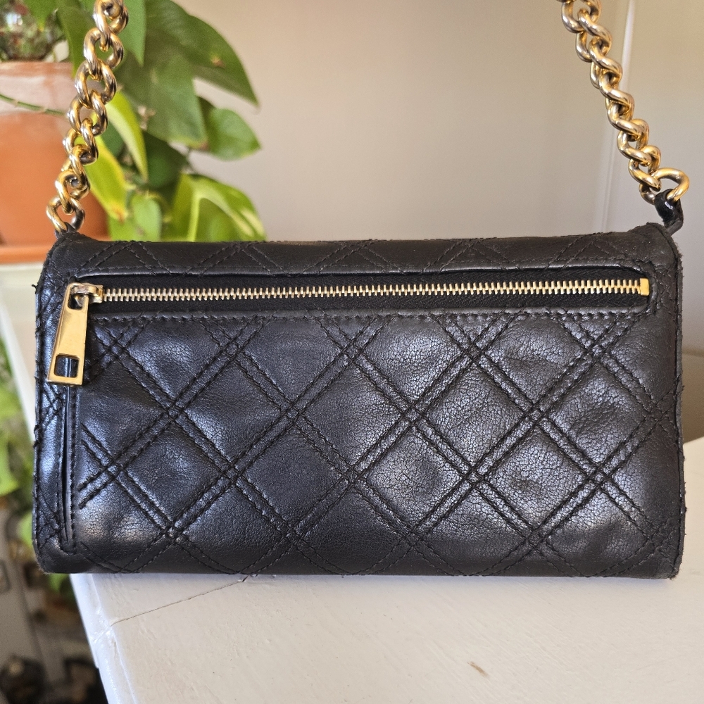 MARC JACOBS Black Leather Crossbody/Clutch Wallet w Detachable Strap - Picture 5 of 15